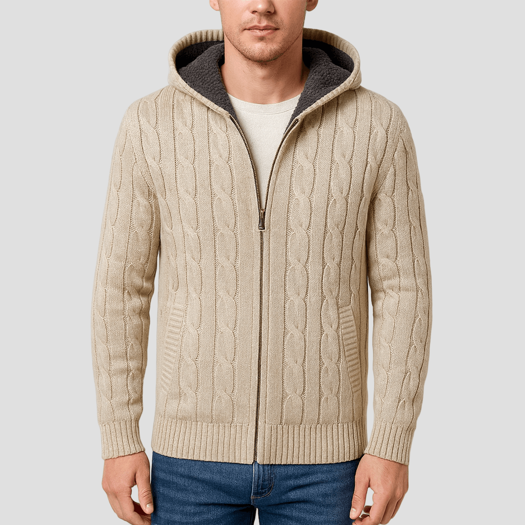 Gabriele | Morbido Maglione con Cappuccio in Lana